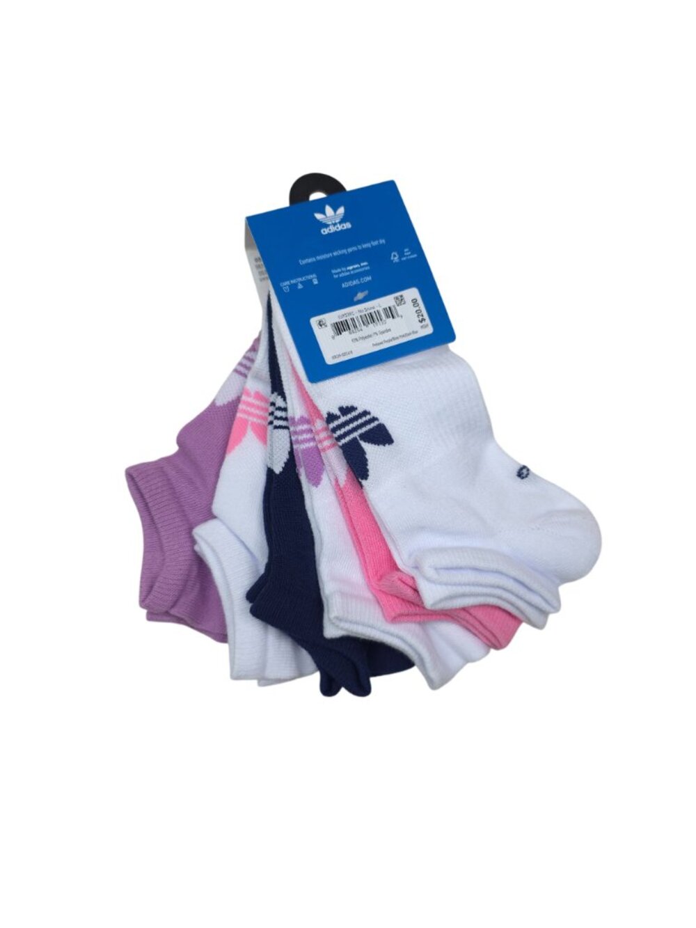 Adidas Womens No Show Socks 6-Pack Large Moisture-Wicking Comfortable Fit - Picture 2 of 7